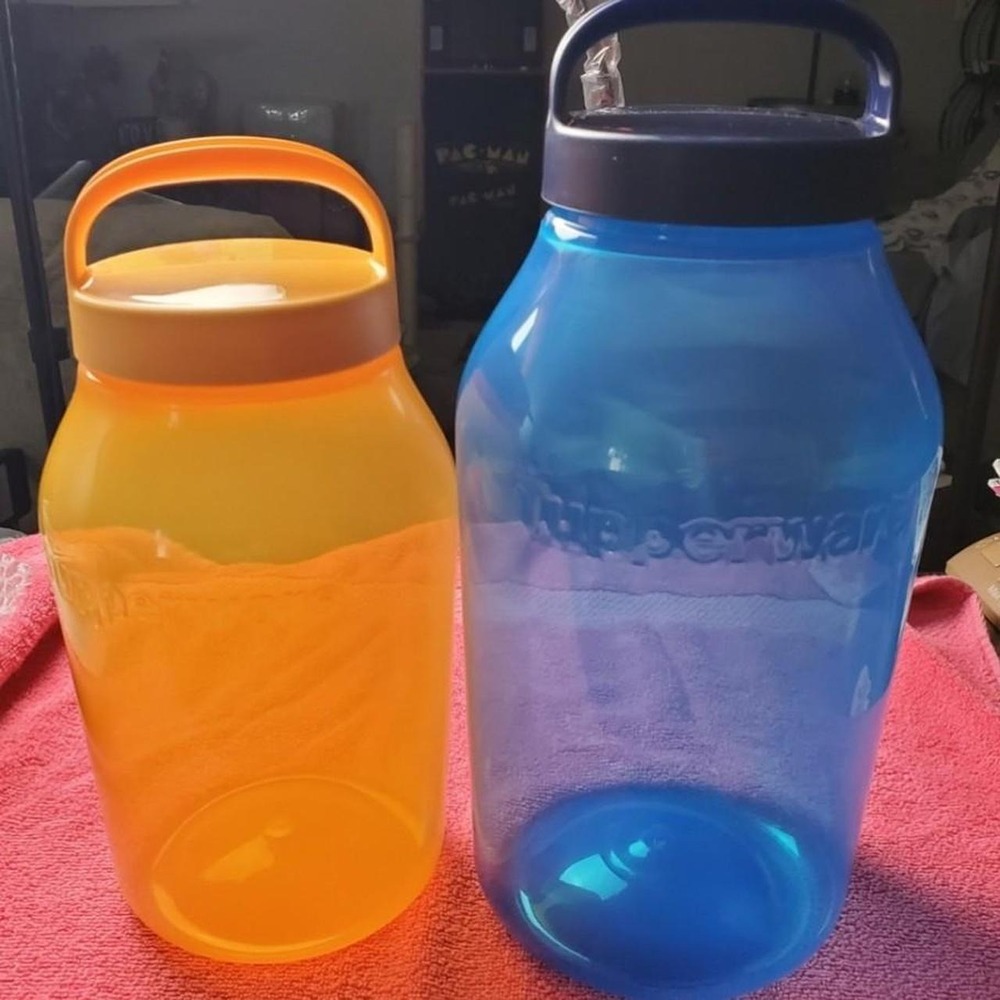 Tupperware 3L & 4.7L Universal Jar Set Blue & Orange